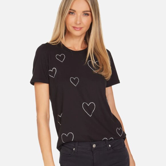Michael Lauren Hall Heart Crystals Tee - Picture 1 of 5